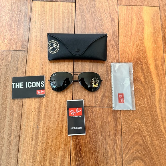 Ray-Ban Other - Ray Ban Black Aviator Glasses. Never Worn Great Condition.
Normally $220